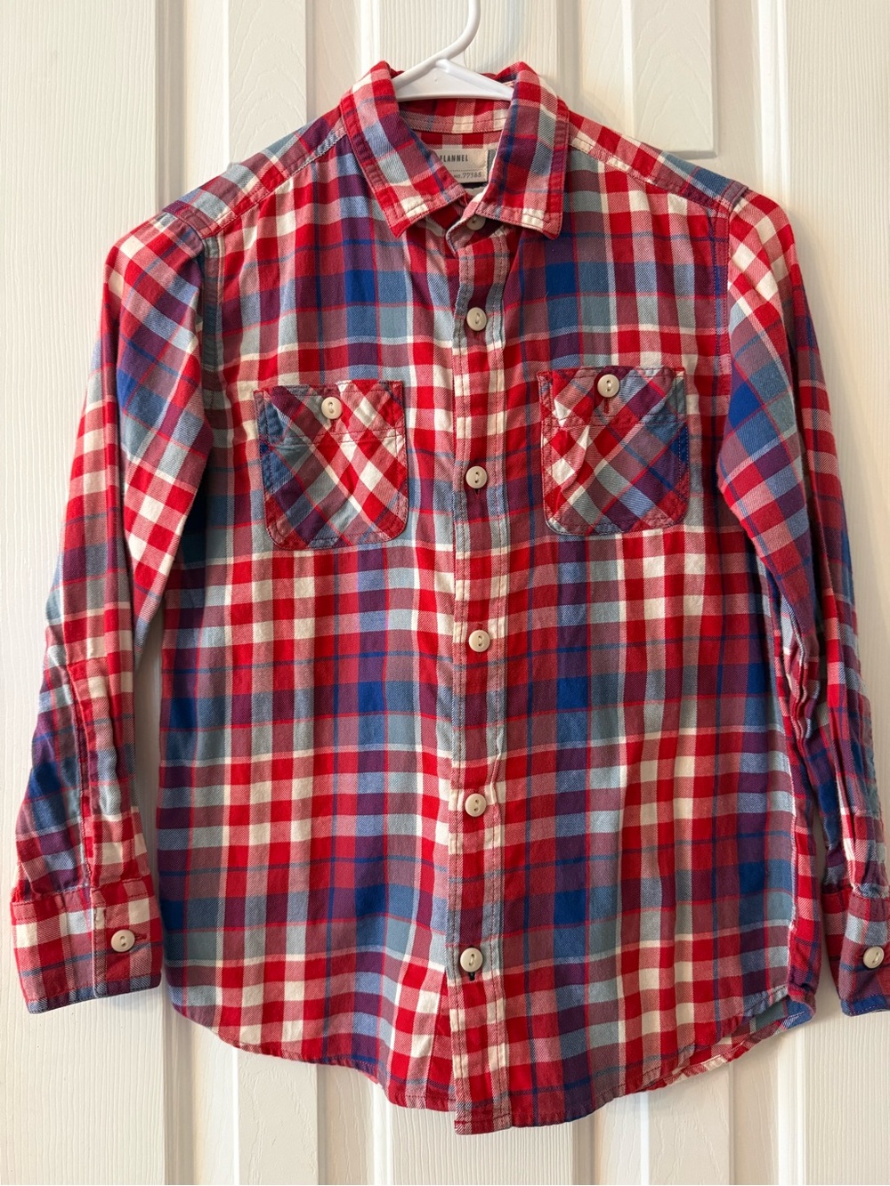 Crewcuts Red, Blue & White Plaid Button-Down Shirt